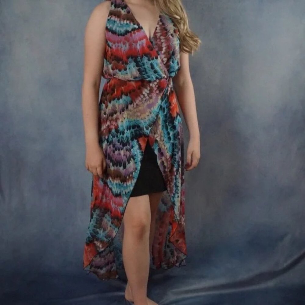 Joseph Ribkoff Women's Colorful Floral Wrap Dress